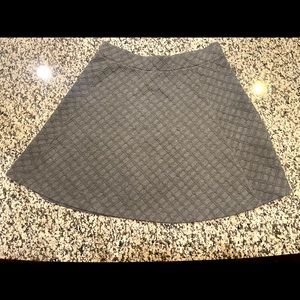 Ann Taylor Grey Quilted A-Line Skirt